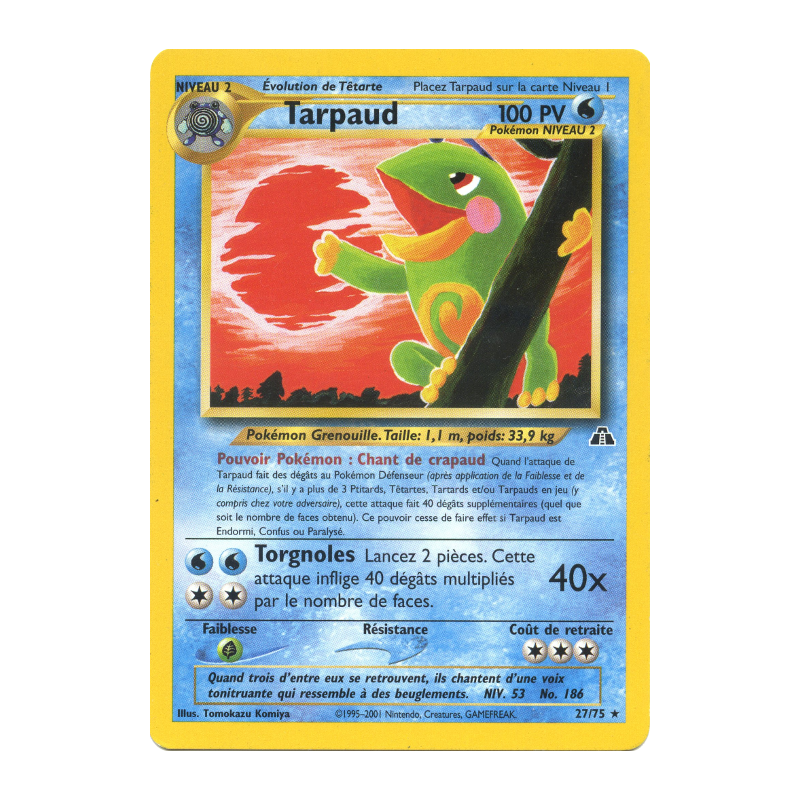 Carte Pokémon Tarpaud 27/75 Rare Neo Discovery