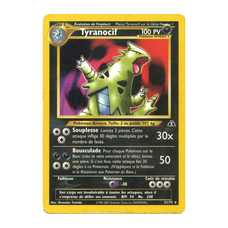 Carte Pokémon Tyranocif 31/75 Rare Neo Discovery