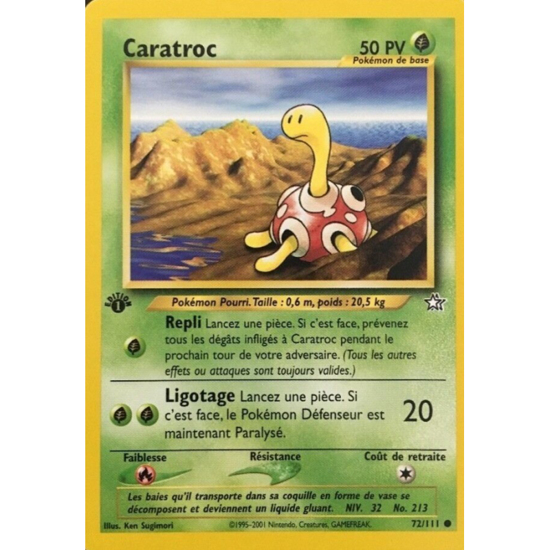 Carte Pokémon Caratroc 72/111 Commune Neo Genesis