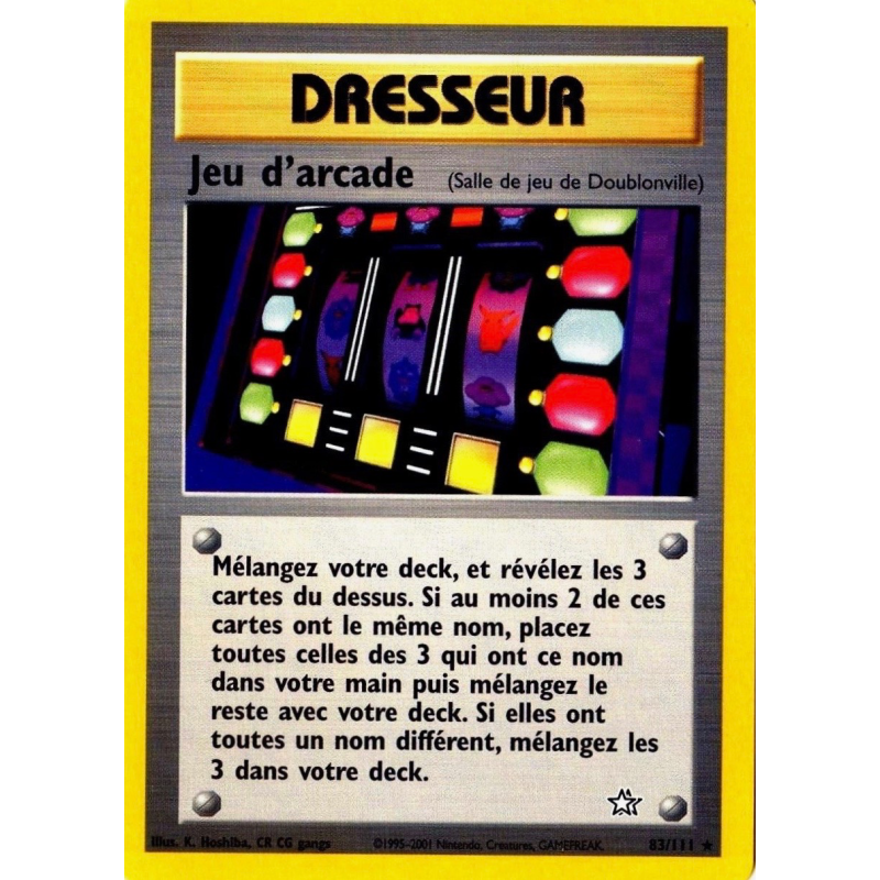 Carte Pokémon Jeu d'arcade 83/111 Rare Neo Genesis