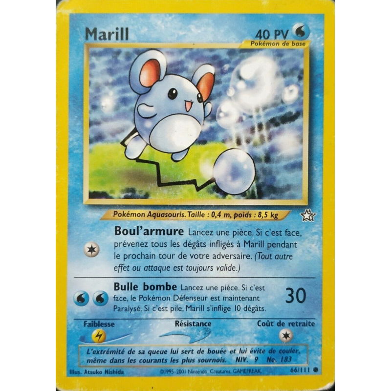 Carte Pokémon Marill 66/111 Commune Neo Genesis