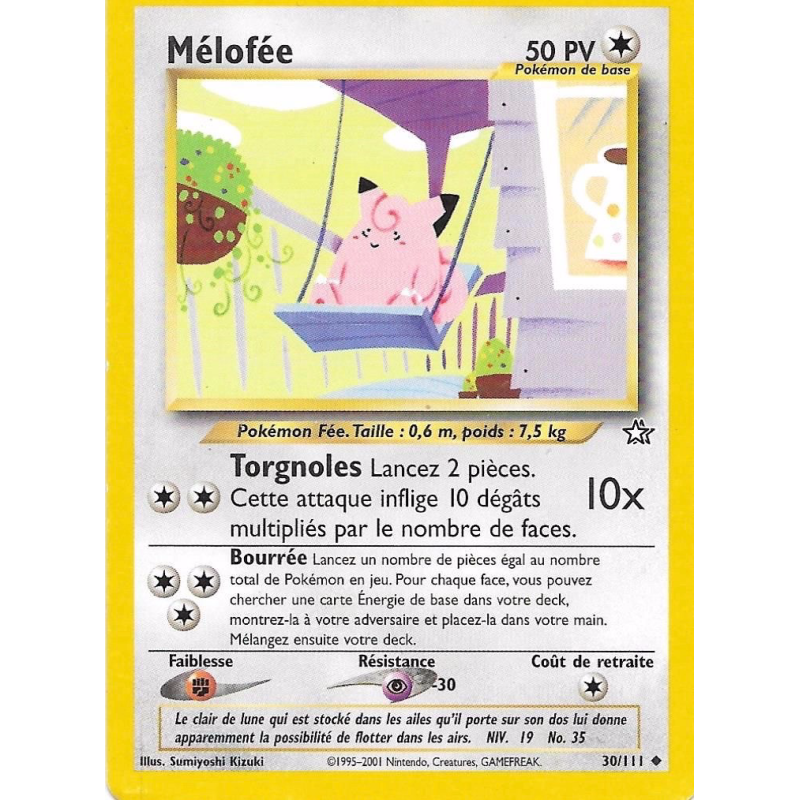 Carte Pokémon Mélofée 30/111 Peu commune Neo Genesis