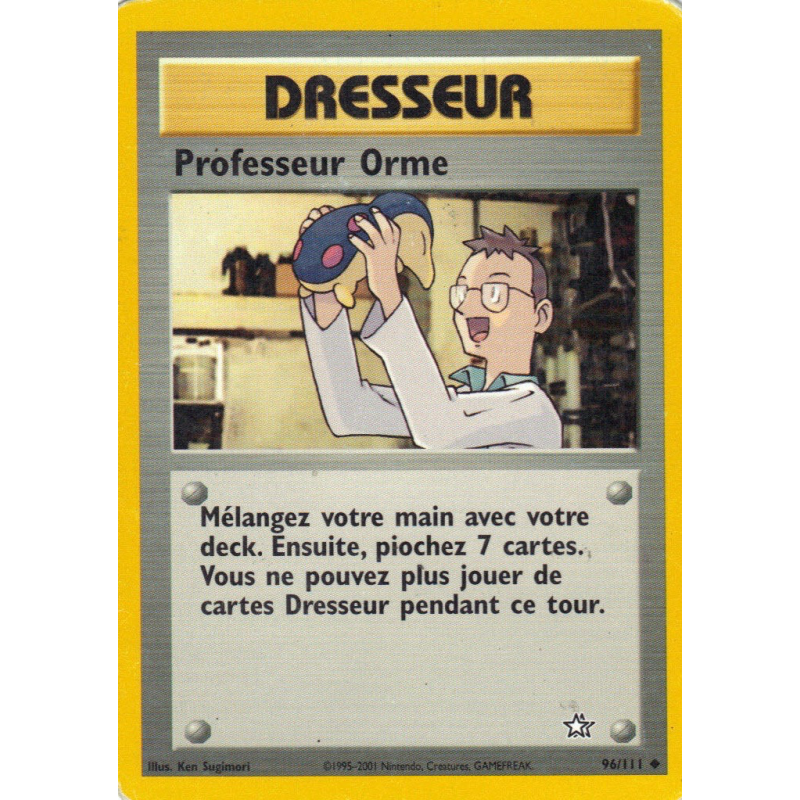 Carte Pokémon Professeur Orme 96/111 Peu commune Neo Genesis