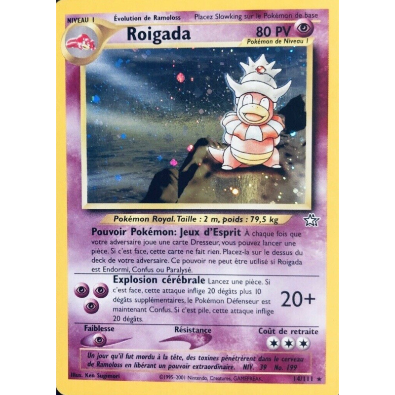 Carte Pokémon Roigada 14/111 Holographique Neo Genesis