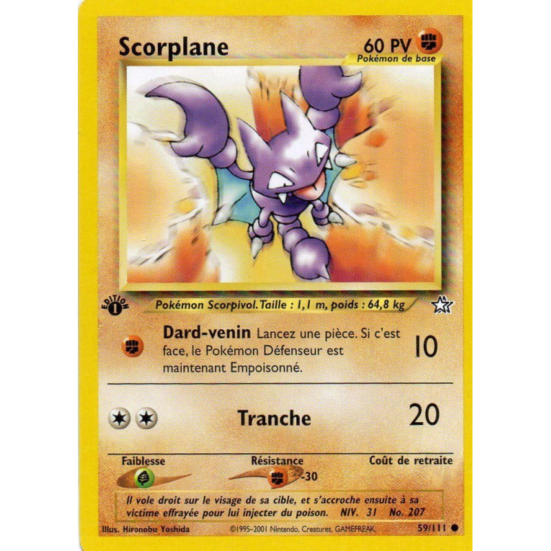 Carte Pokémon Scorplane 59/111 Commune Neo Genesis