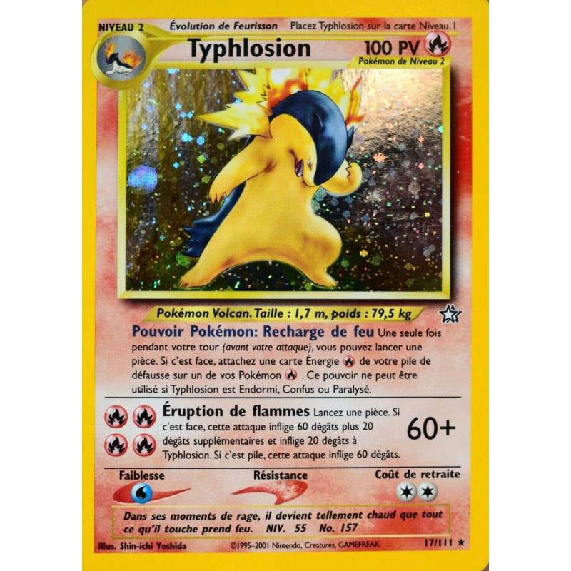 Carte Pokémon Typhlosion 17/111 Holographique Neo Genesis