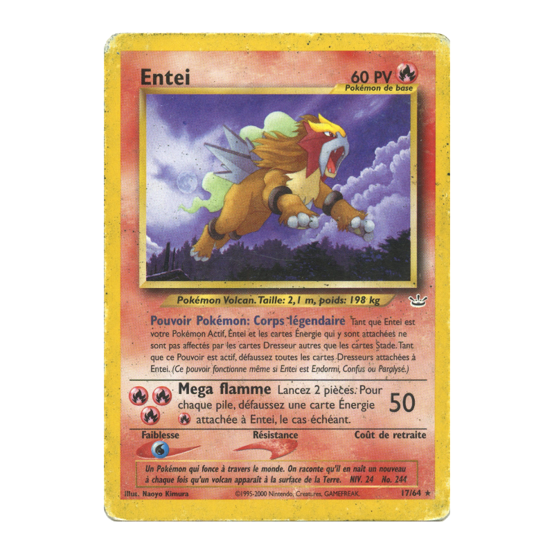 Carte Pokémon Entei 17/64 Rare Neo Revelation