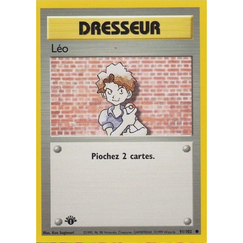 Carte Pokémon Léo 91/102 Commune Set de Base