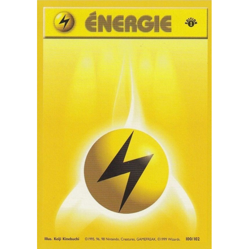 Carte Pokémon Énergie Électrique 100/102 Aucune Set de Base
