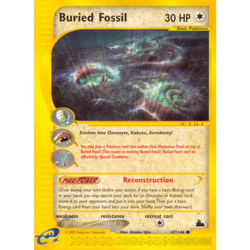 Carte Pokémon Buried Fossil 47/144 Commune Skyridge