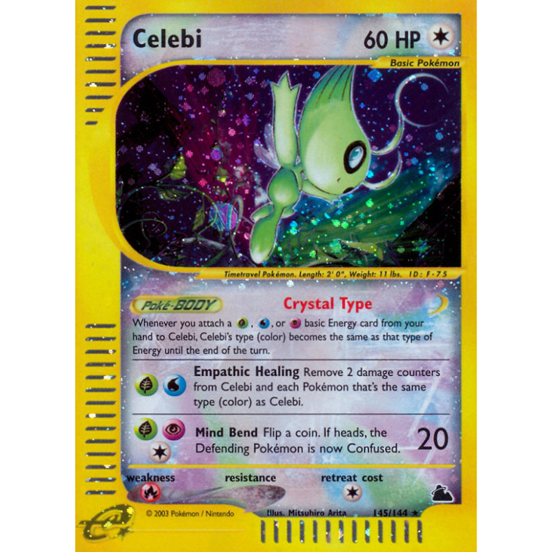 Carte Pokémon Celebi 145/144 Ultra Rare Skyridge
