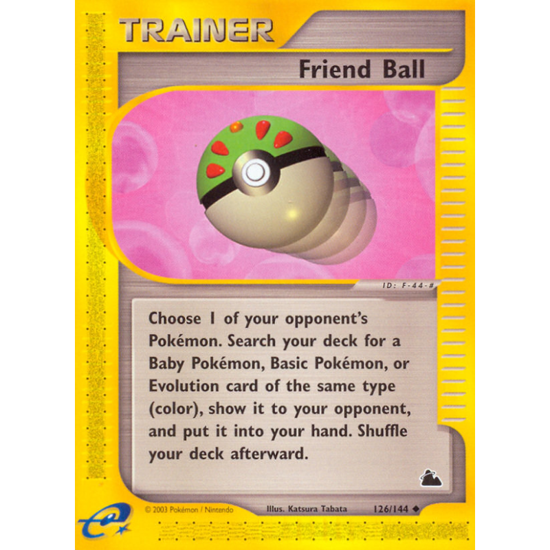 Carte Pokémon Friend Ball 126/144 Peu commune Skyridge