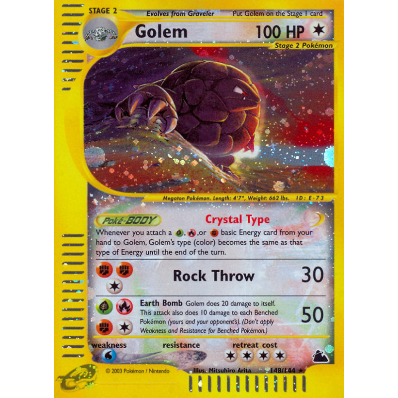 Carte Pokémon Golem 148/144 Ultra Rare Skyridge