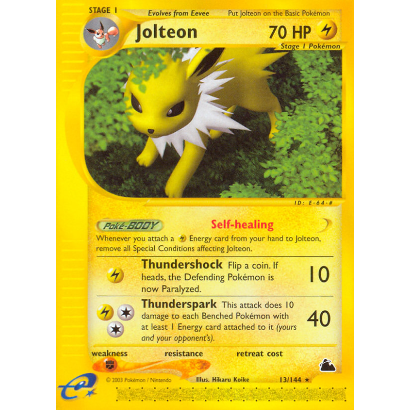Carte Pokémon Jolteon 13/144 Rare Skyridge