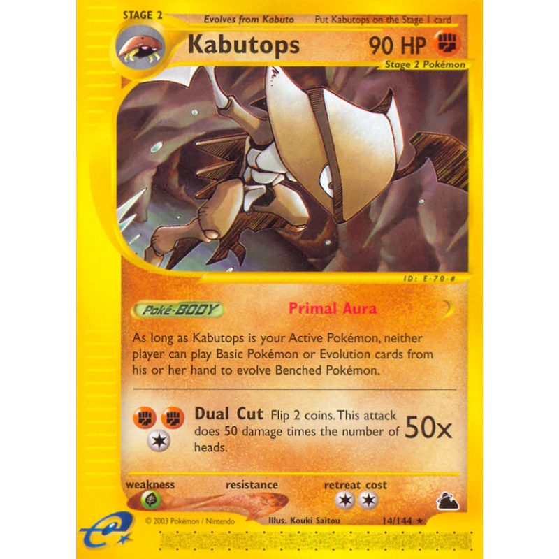 Carte Pokémon Kabutops 14/144 Rare Skyridge