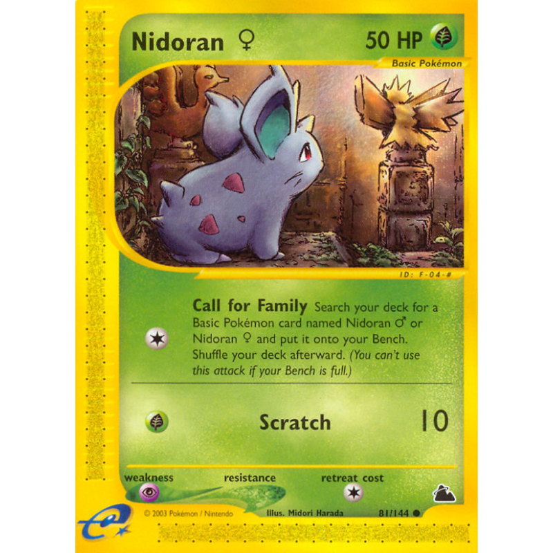 Carte Pokémon Nidoran ♀ 81/144 Commune Skyridge