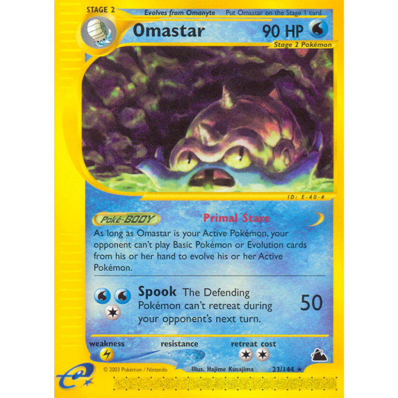 Carte Pokémon Omastar 23/144 Rare Skyridge