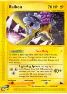 Carte Pokémon Raikou 28/144 Rare Skyridge