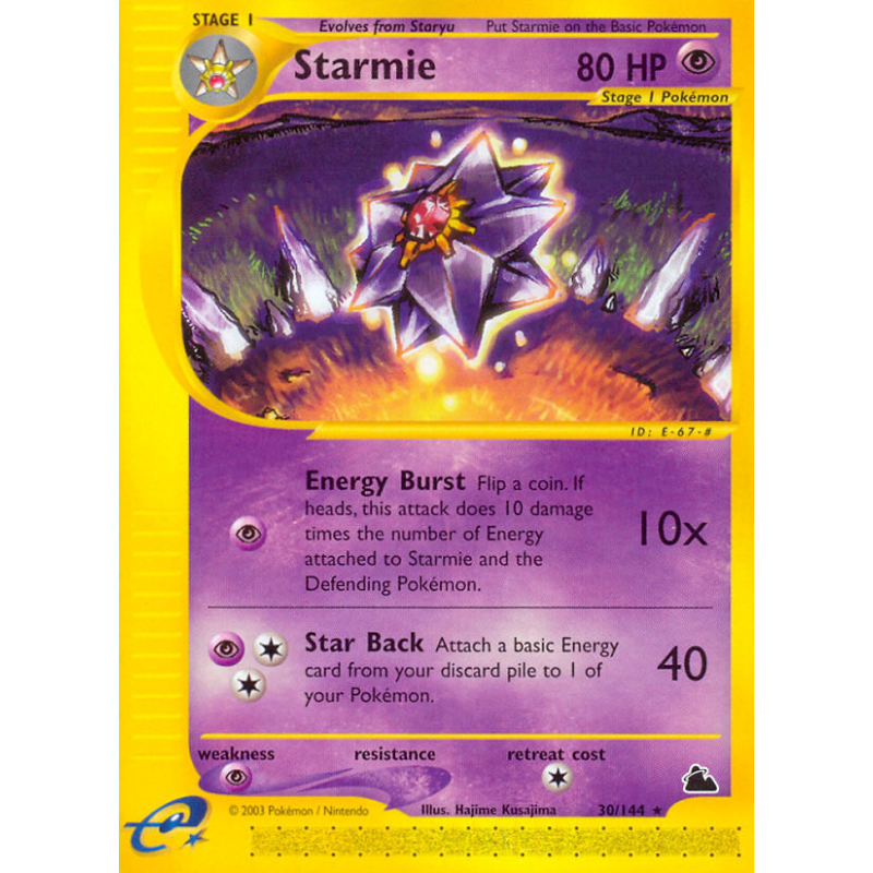 Carte Pokémon Starmie 30/144 Rare Skyridge