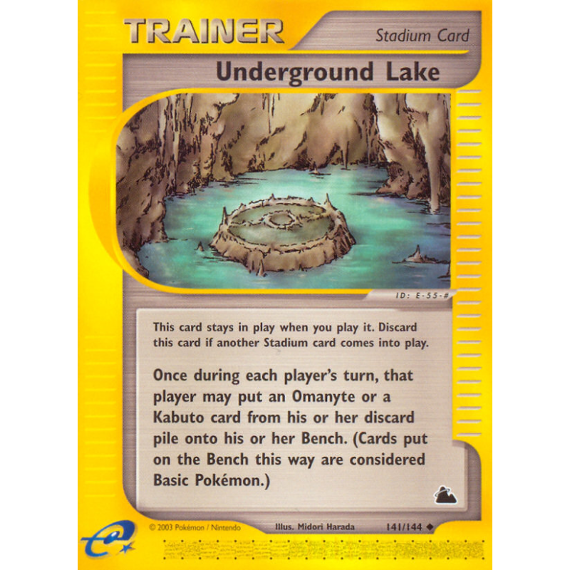 Carte Pokémon Underground Lake 141/144 Peu commune Skyridge