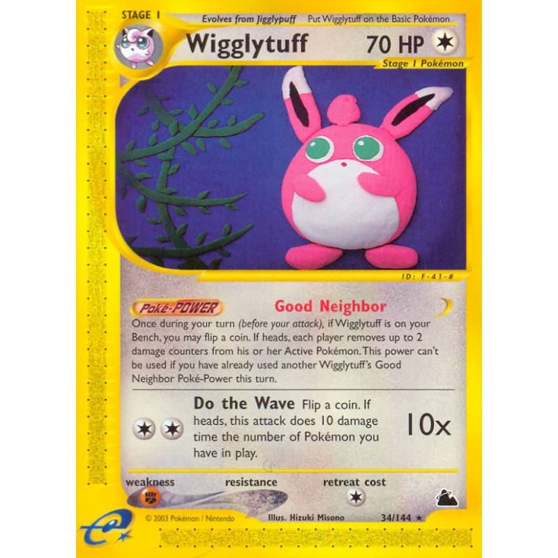 Carte Pokémon Wigglytuff 34/144 Rare Skyridge