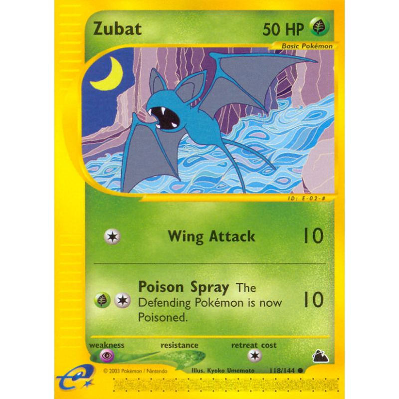 Carte Pokémon Zubat 118/144 Commune Skyridge