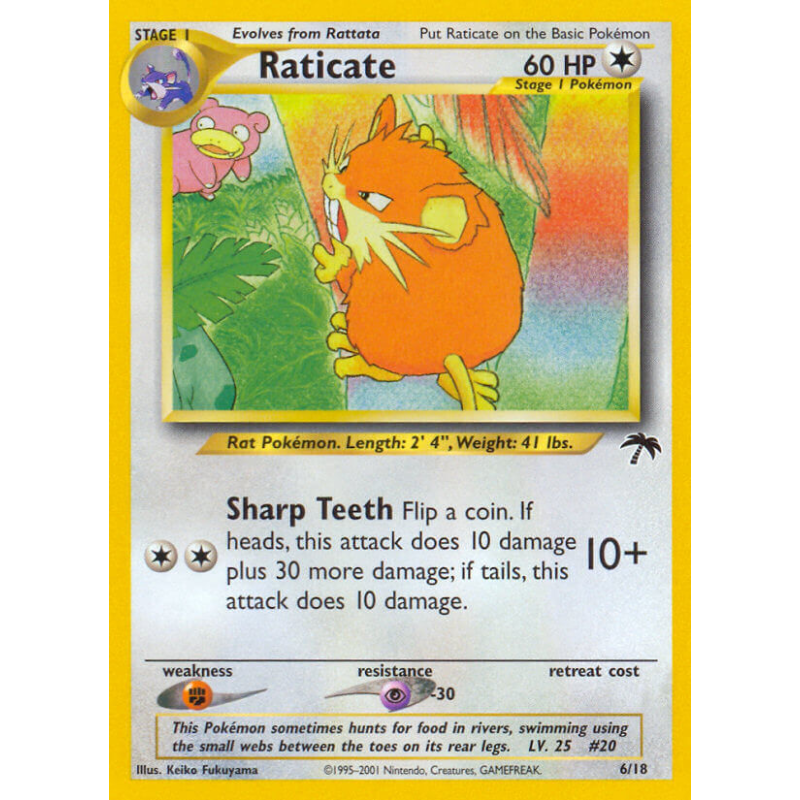 Carte Pokémon Raticate 6/18 Aucune Southern Islands