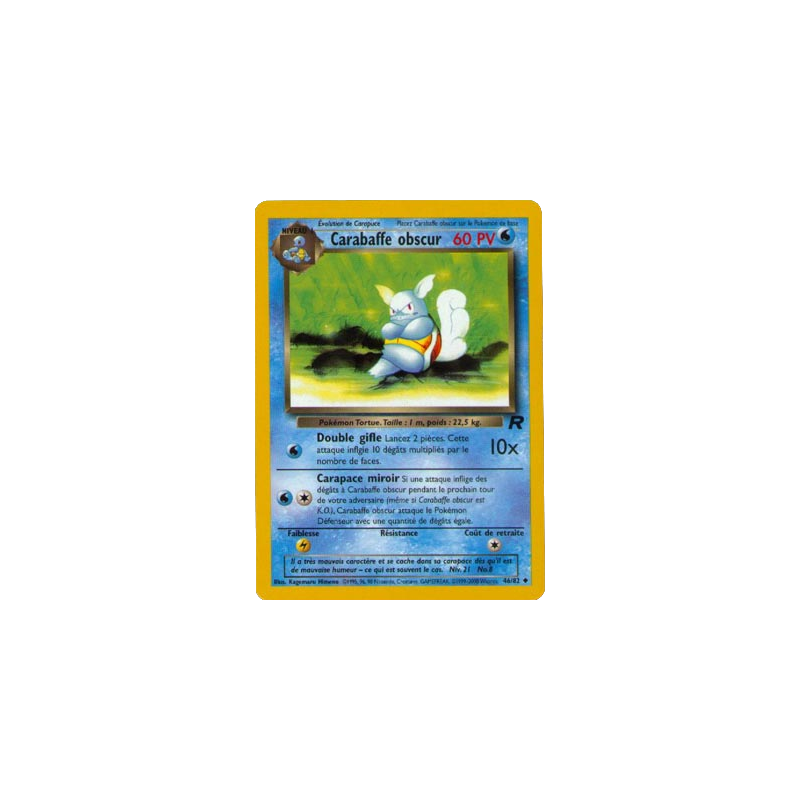 Carte Pokémon Carabaffe obscur 46/82 Peu commune Team Rocket (JCC)