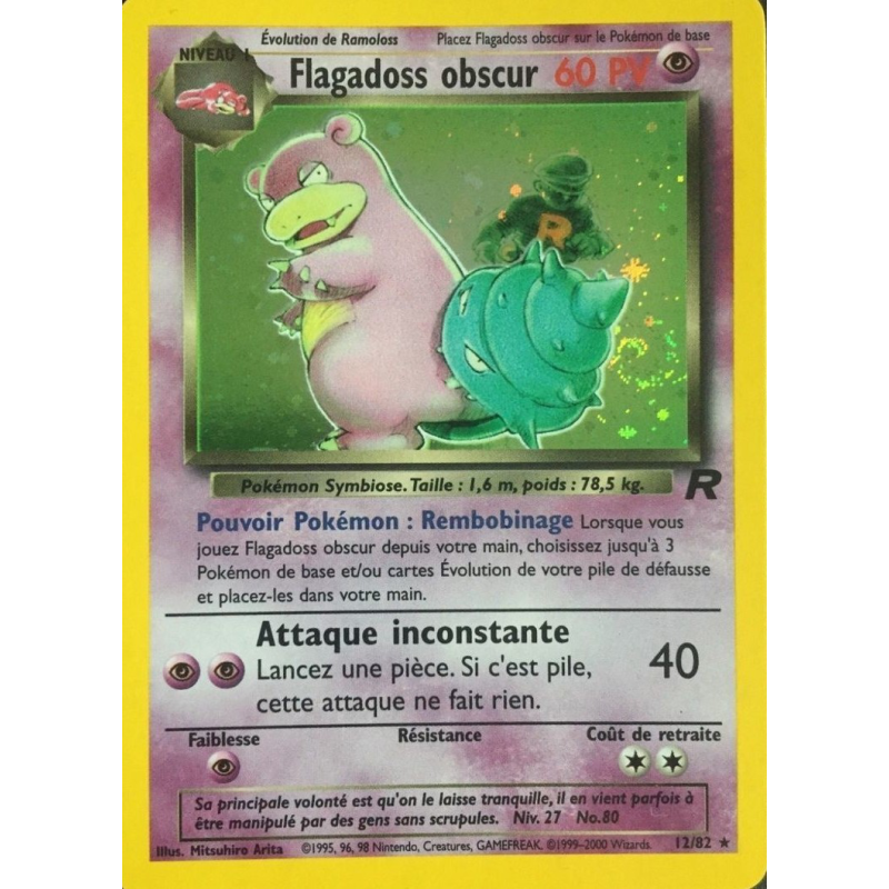 Carte Pokémon Flagadoss obscur 12/82 Holographique Team Rocket (JCC)