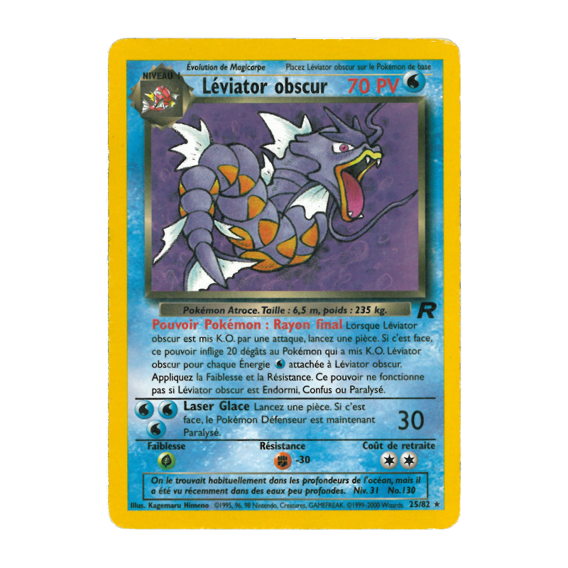 Carte Pokémon Léviator obscur 25/82 Rare Team Rocket (JCC)