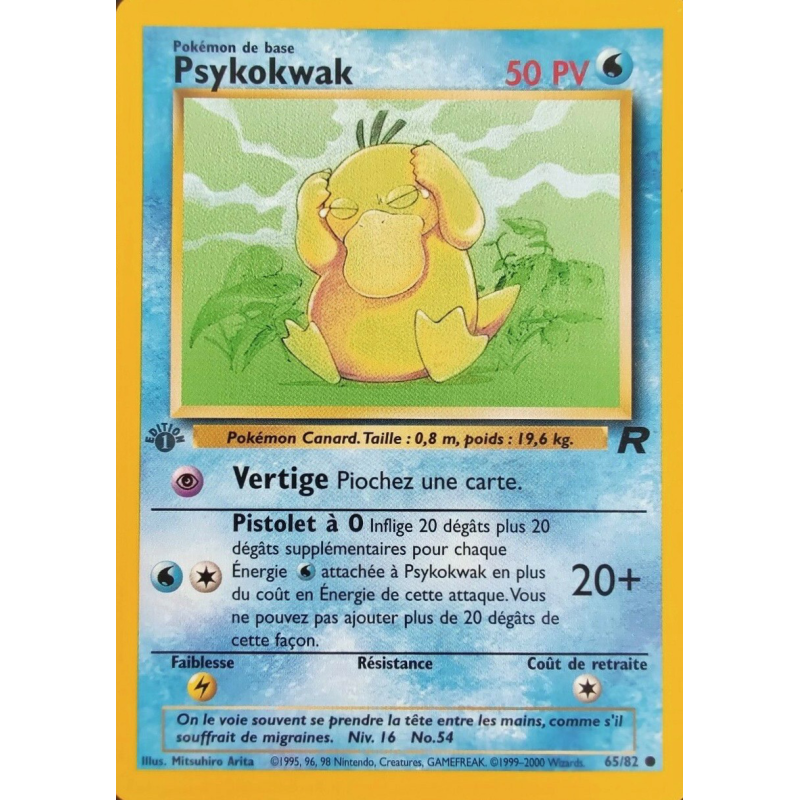Carte Pokémon Psykokwak 65/82 Commune Team Rocket (JCC)