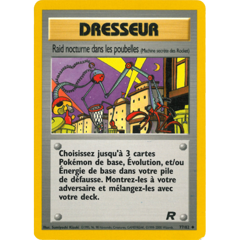 Carte Pokémon Raid nocturne dans les poubelles 77/82 Peu commune Team Rocket (JCC)
