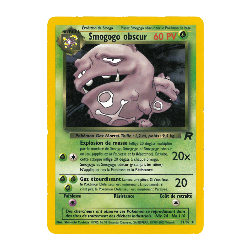 Carte Pokémon Smogogo obscur 31/82 Rare Team Rocket (JCC)
