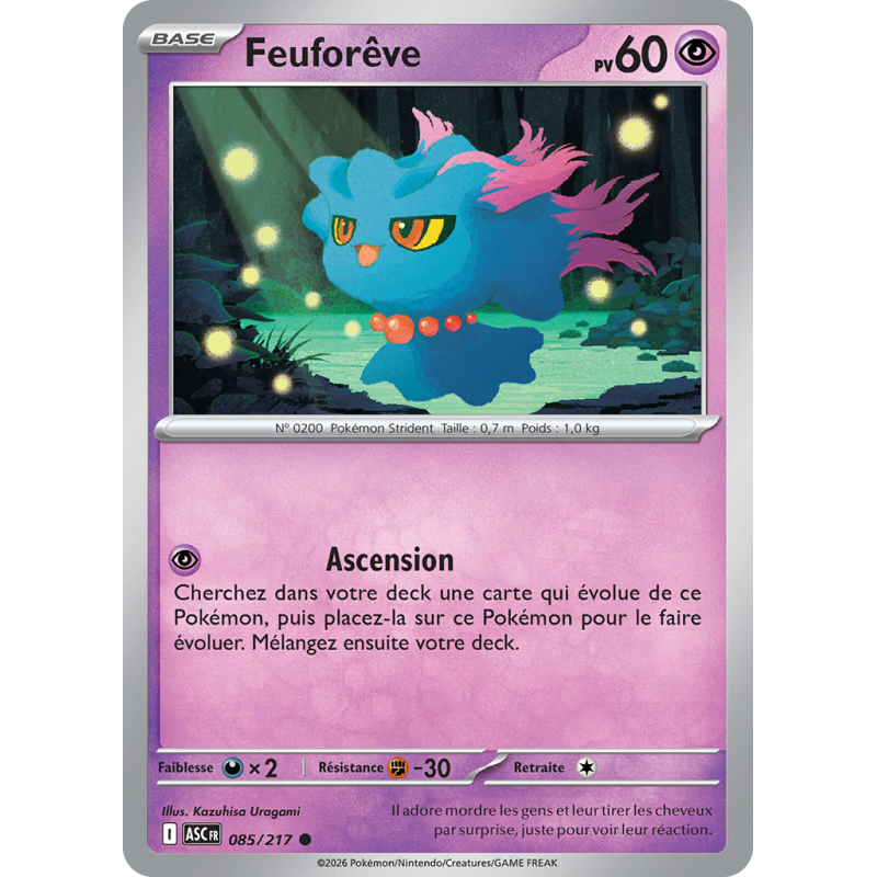 Carte Pokémon Feuforêve 085/217 Commune Héros Transcendants