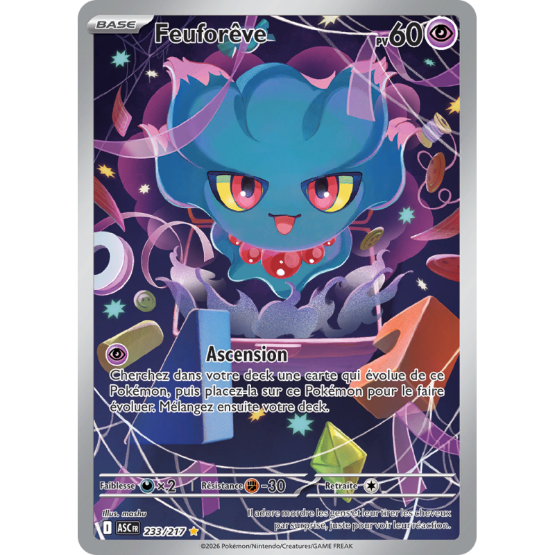 Carte Pokémon Feuforêve 233/217 AR Héros Transcendants