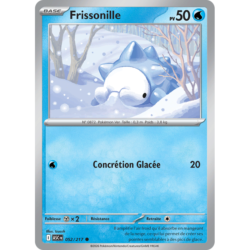 Carte Pokémon Frissonille 052/217 Commune Héros Transcendants