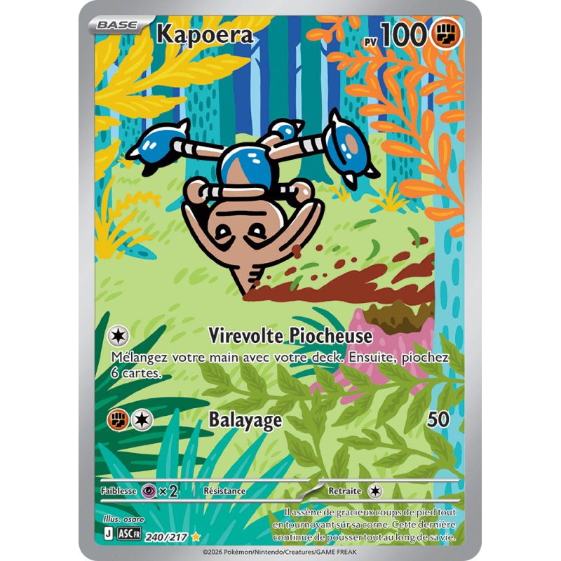 Carte Pokémon Kapoera 240/217 AR Héros Transcendants
