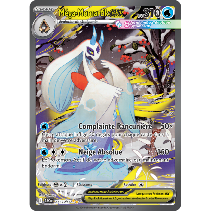 Carte Pokémon Méga-Momartik-ex 275/217 Alternative Héros Transcendants