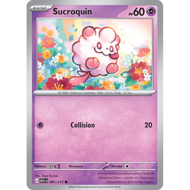 Carte Pokémon Sucroquin 093/217 Commune Héros Transcendants