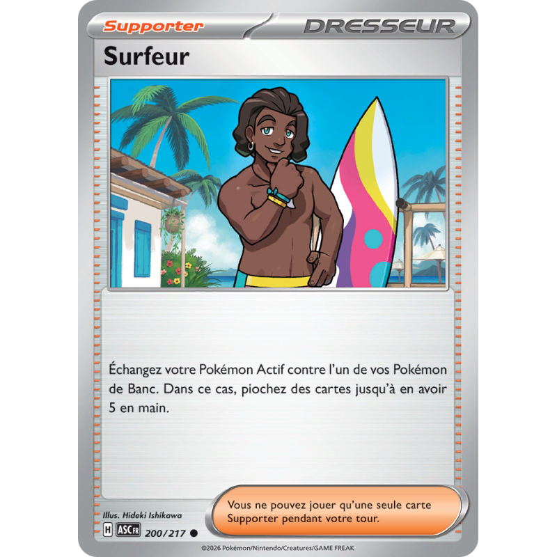 Carte Pokémon Surfeur 200/217 Commune Héros Transcendants