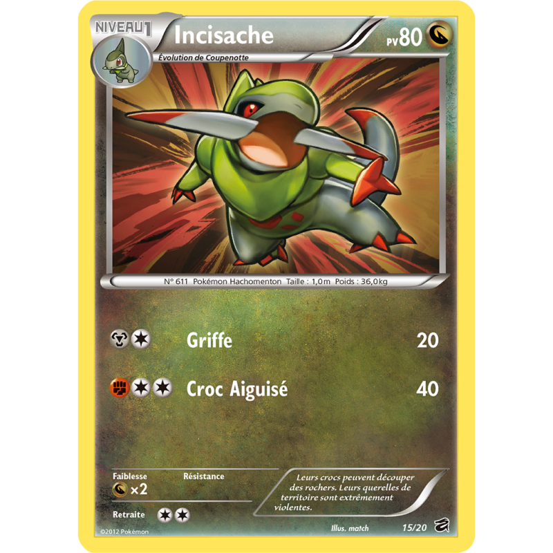 Carte Pokémon Incisache 15/20 Aucune Coffre des Dragons