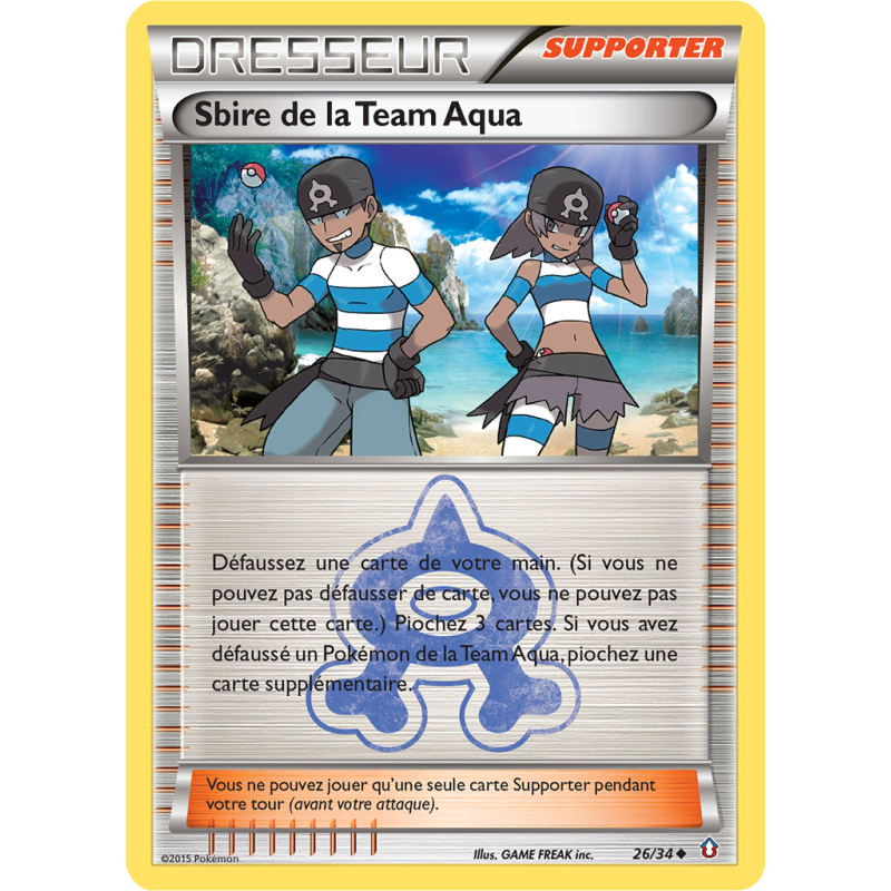 Carte Pokémon Sbire de la Team Aqua 26/34 Peu commune Double Danger