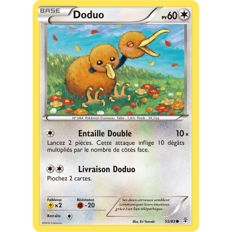 Carte Pokémon Doduo 55/83 Commune Générations (JCC)