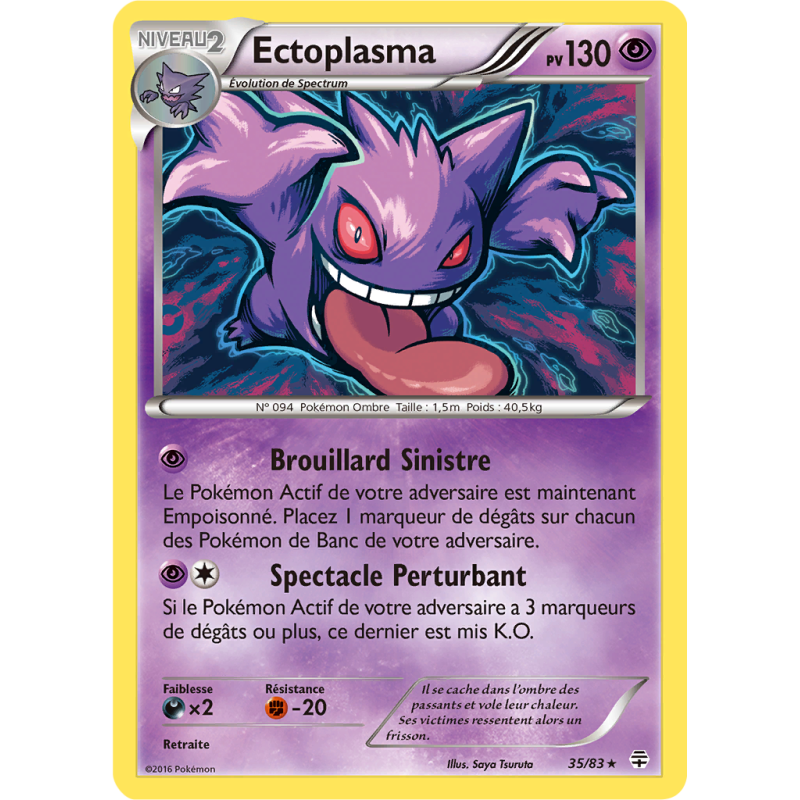 Carte Pokémon Ectoplasma 35/83 Holographique Générations (JCC)