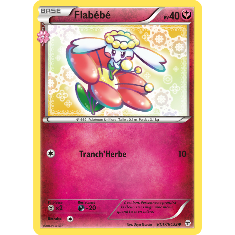 Carte Pokémon Flabébé RC17/RC32 Commune Générations (JCC)