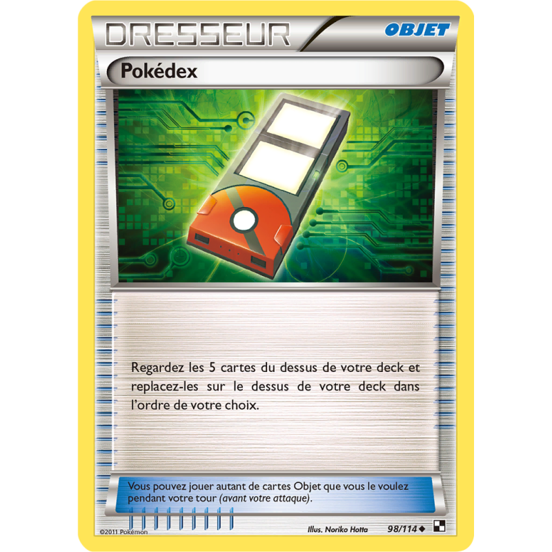 Carte Pokémon Pokédex 98/114 Peu commune Noir & Blanc (JCC)