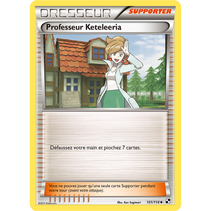 Carte Pokémon Professeur Keteleeria 101/114 Peu commune Noir & Blanc (JCC)