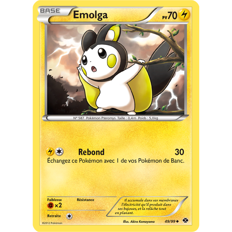 Carte Pokémon Emolga 49/99 Peu commune Destinées Futures