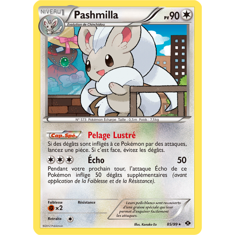 Carte Pokémon Pashmilla 85/99 Holographique Destinées Futures