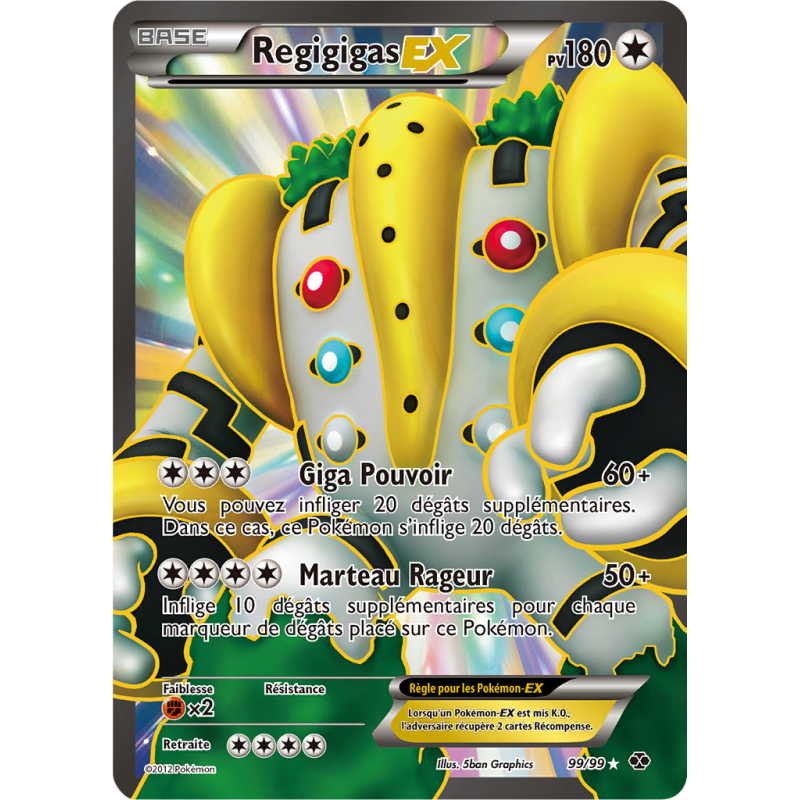 Carte Pokémon Regigigas-EX 99/99 Ultra Rare Destinées Futures